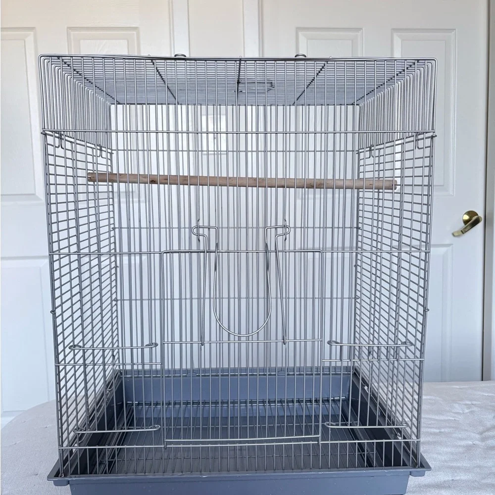 Spacious Gray Bird Cage